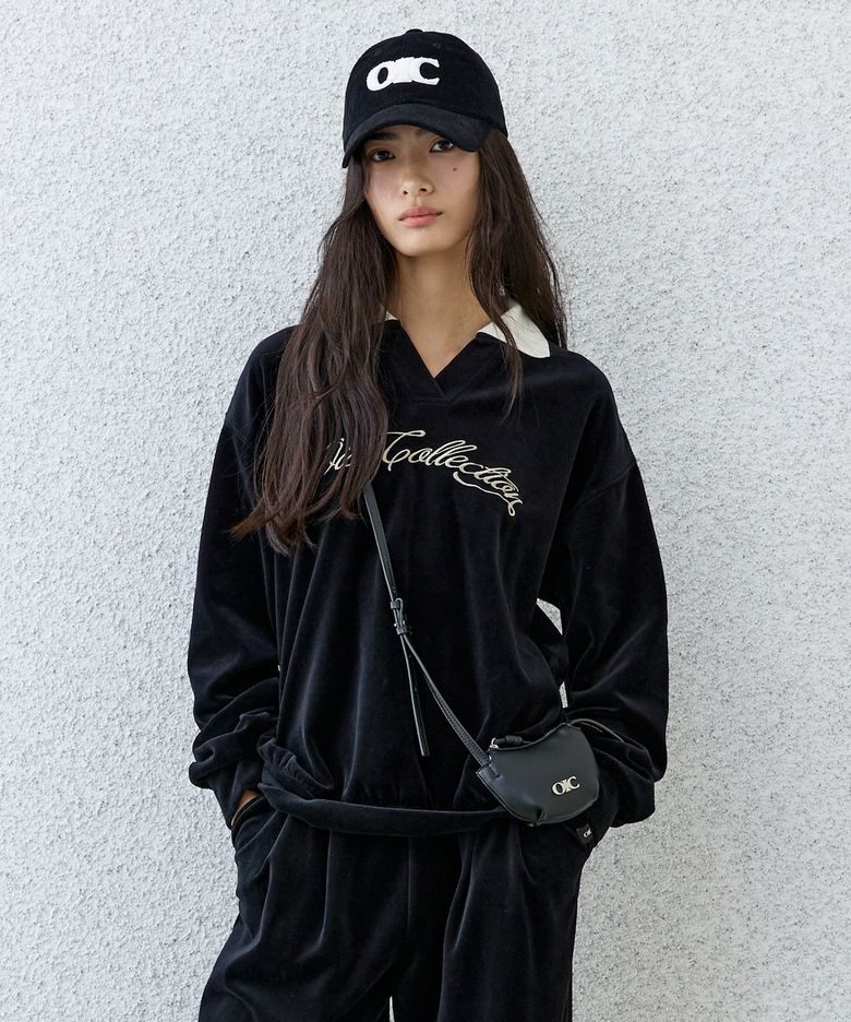 벨루어 카라 맨투맨 [BLACK]