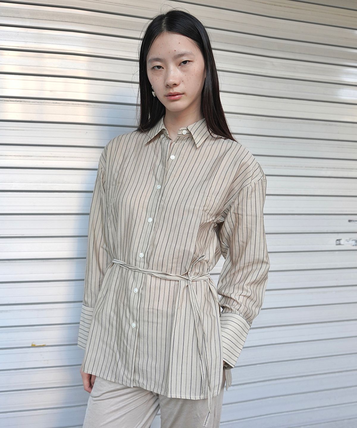 누아누(NUUANU) Tira Shirt_Beige