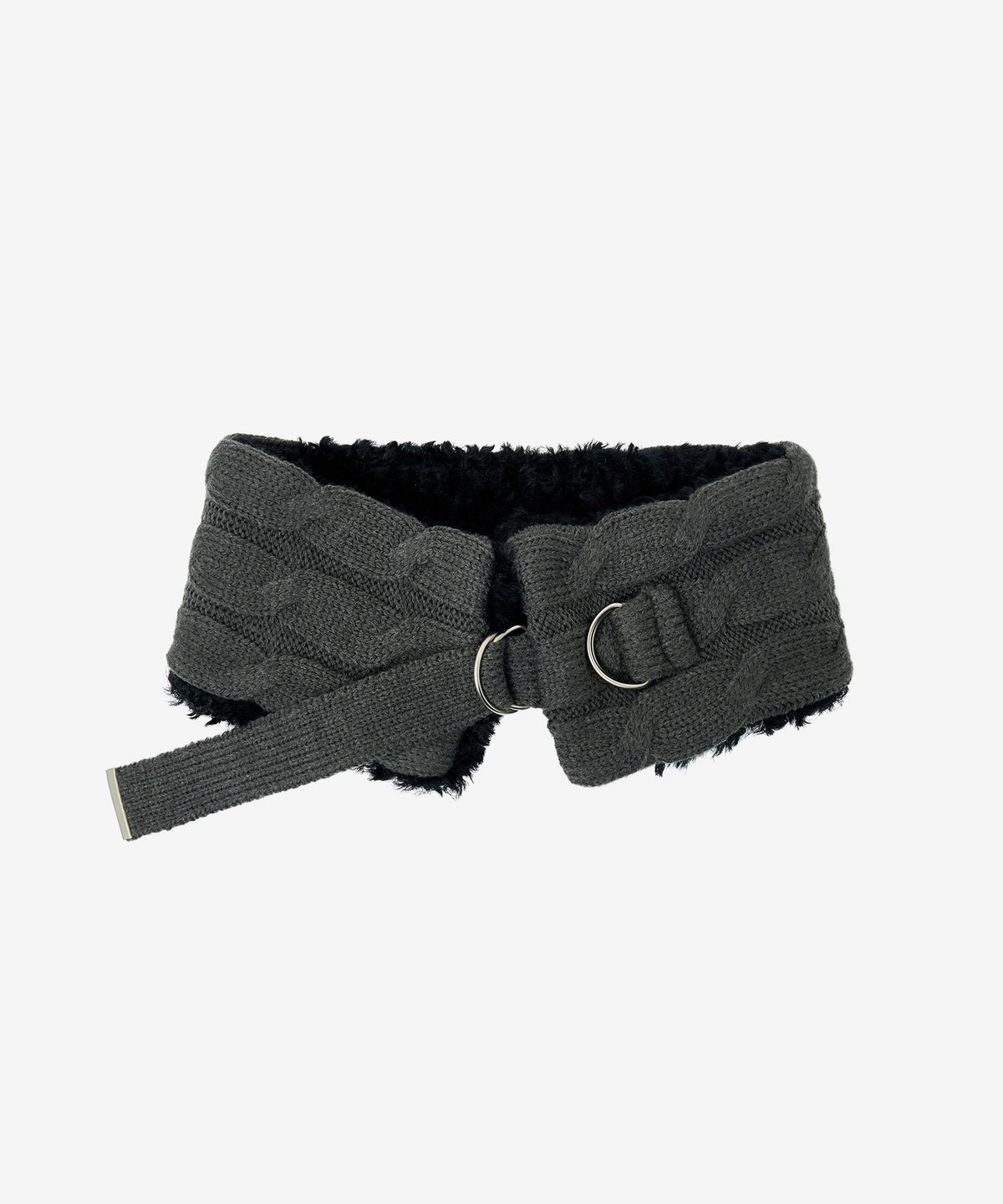 인사일런스 우먼(INSILENCE WOMEN) 케이블 스트랩 넥워머 CHARCOAL