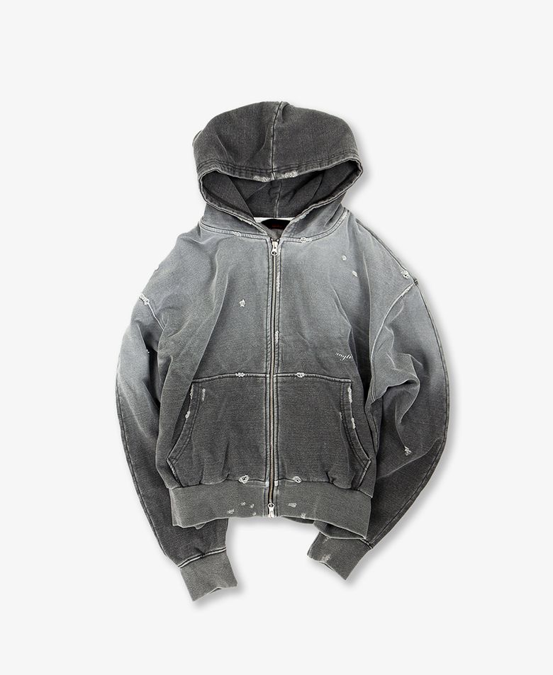 CROCUS HOOD ZIP-UP - CHARCOAL