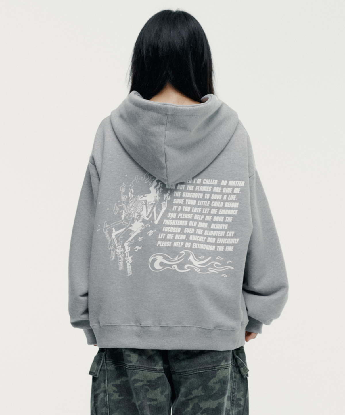 토치(TORCH) TORCH PRAY HOODIE ［MELANGE GREY］