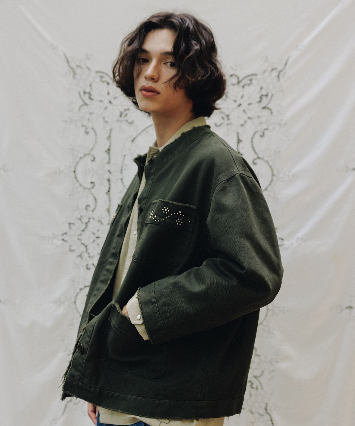 프리터(FRITUR) Stud Quilted Tweed Jacket 2Color_F253JK04