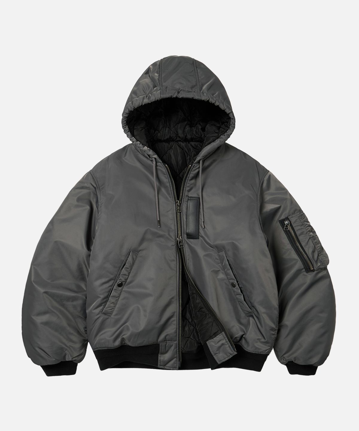 프리즘웍스(FRIZMWORKS) ACTIVE MA-1 HOODED PARKA _ GUN METAL