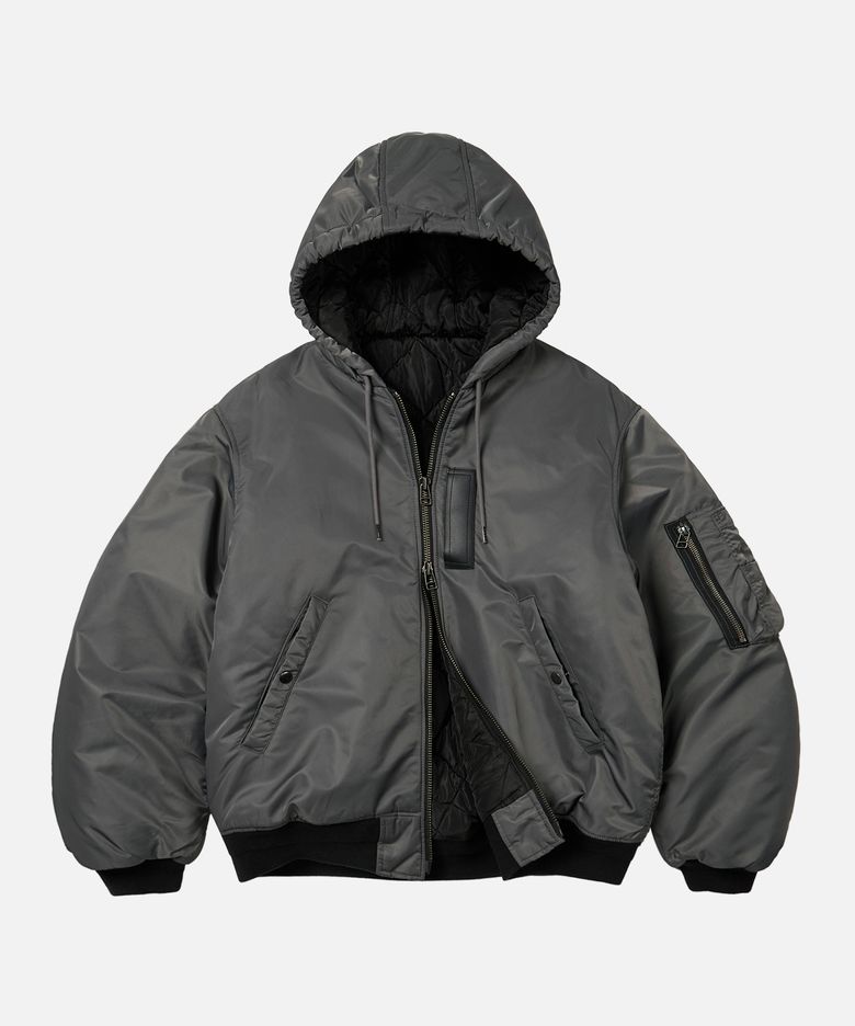 ACTIVE MA-1 HOODED PARKA _ GUN METAL