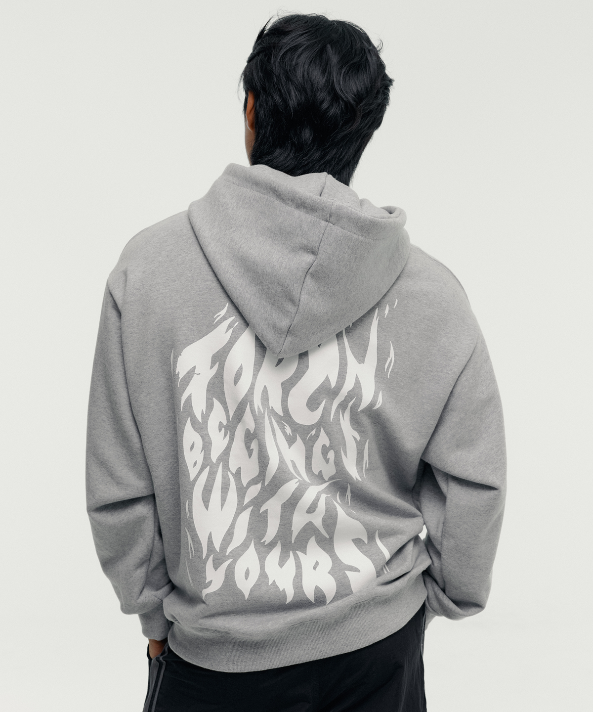 토치(TORCH) TORCH BEGINS HOODIE ［MELANGE GREY］
