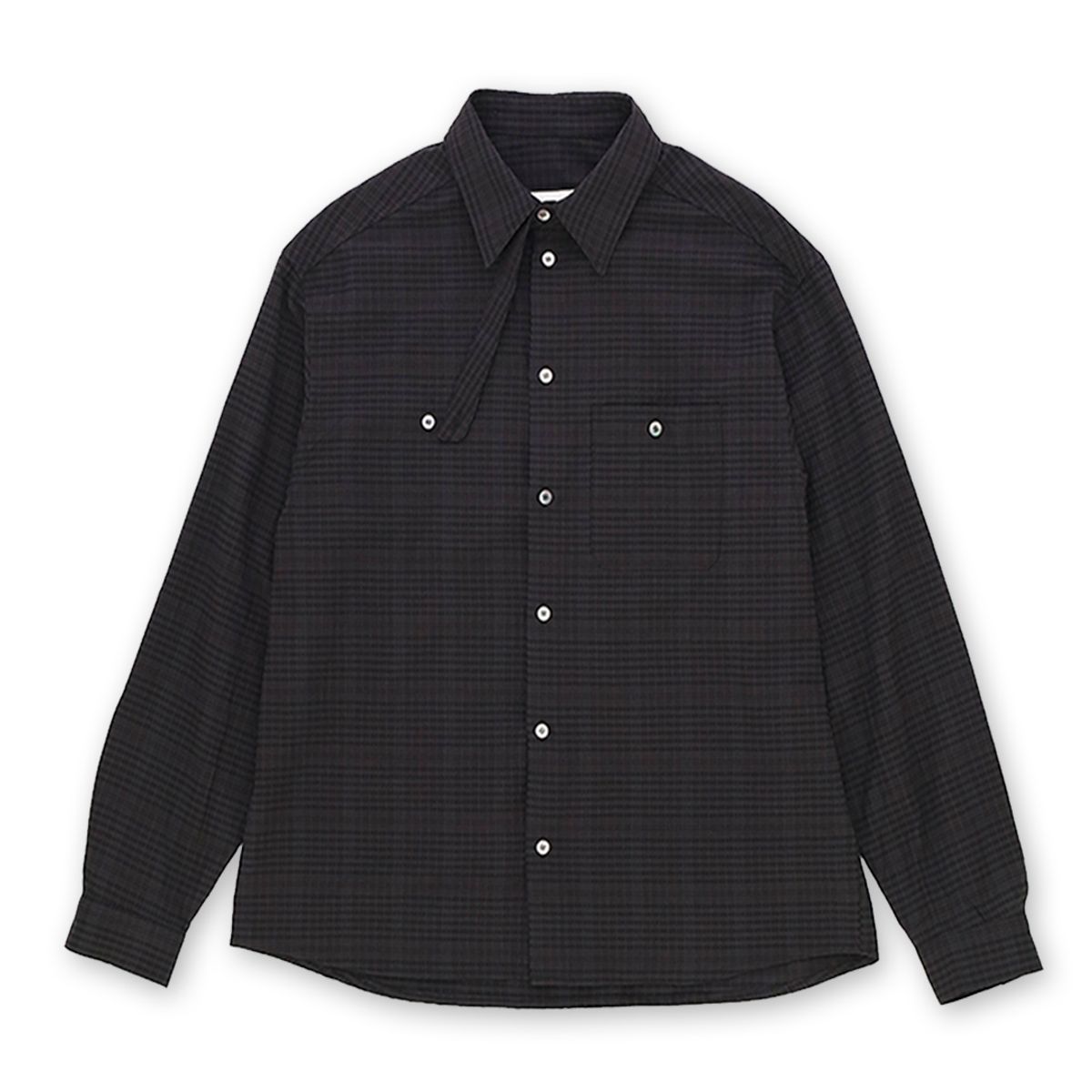 사일육공(FOURONESIXZERO) TRANS COLLAR SHIRTS 0004_VER BALANCE(BLACK)