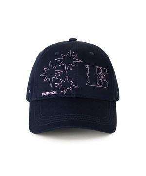 스타 E 로고 스톤 포인트 볼캡 네이비