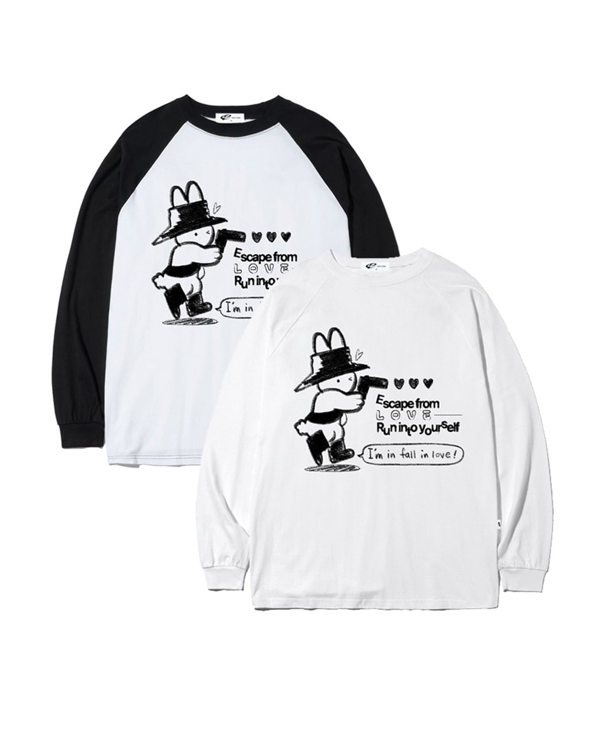 이스케이프프롬(ESCAPEFROM) 래빗슈터 프린트 롱슬리브 [2color]