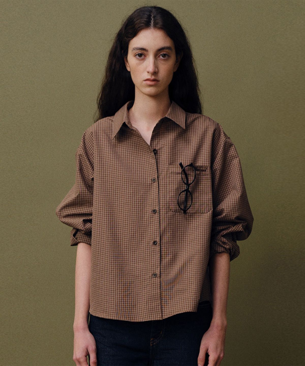 베이오드(BAIE OUD) Classic check shirts_brown