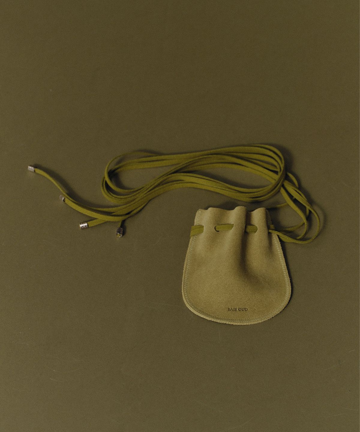 베이오드(BAIE OUD) Suede cowhide mini bag_olive