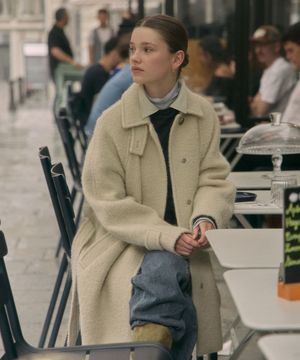 Boucle Neige Half Coat Butter