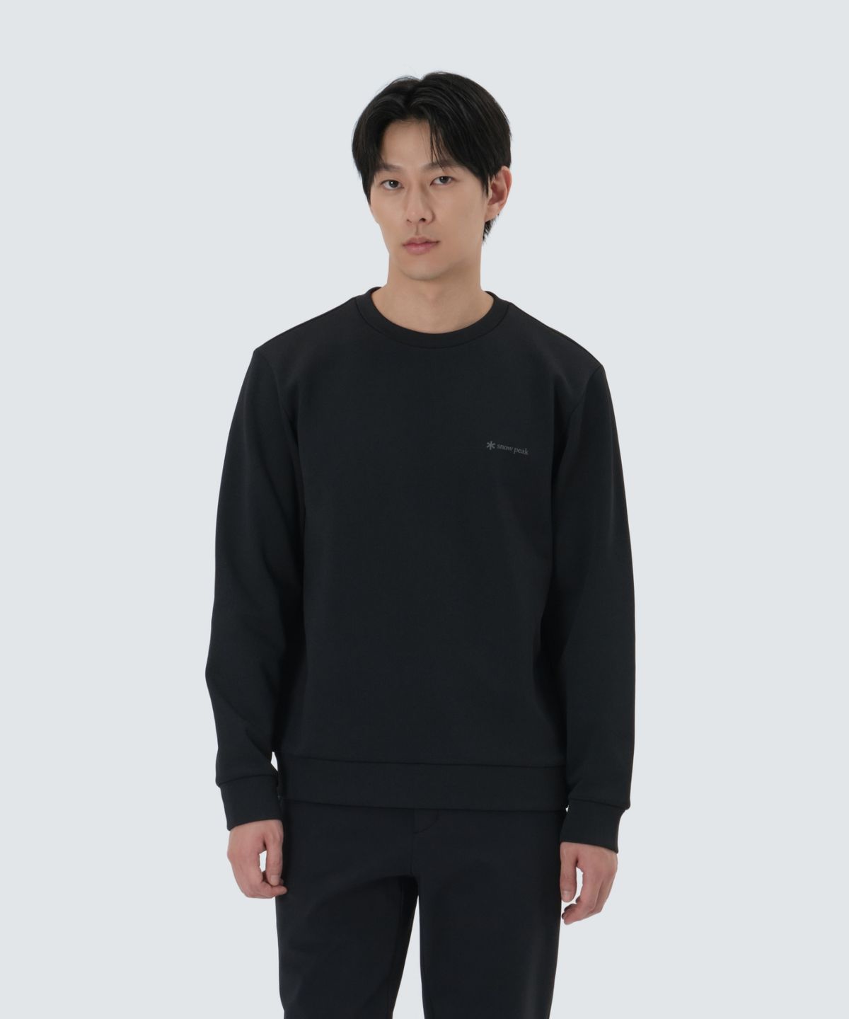 스노우피크 어패럴(SNOWPEAK APPAREL) 써밋그리드 맨투맨 (S25WMTHT30) Black