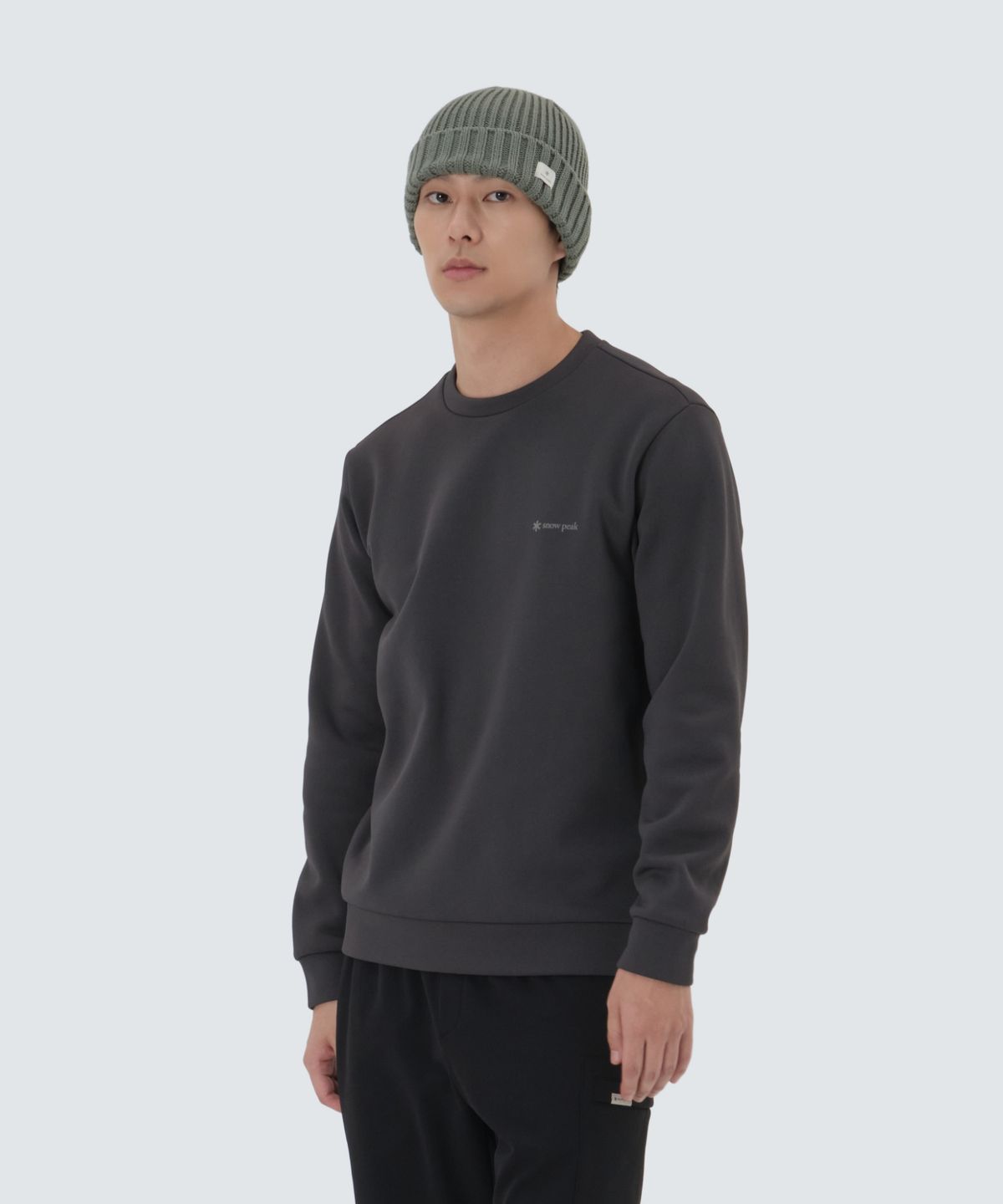 스노우피크 어패럴(SNOWPEAK APPAREL) 써밋그리드 맨투맨 (S25WMTHT30) Charcoal Gray