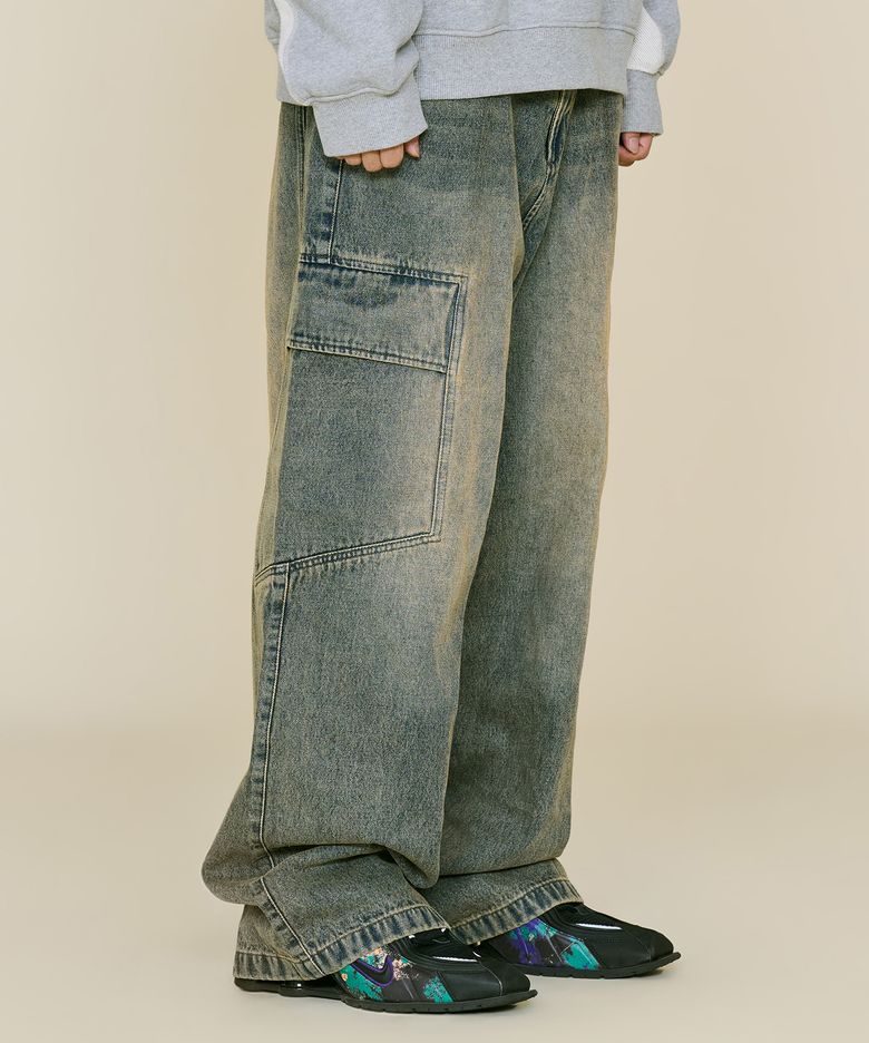 POLYGON CARGO DENIM (VINTAGE BLUE)