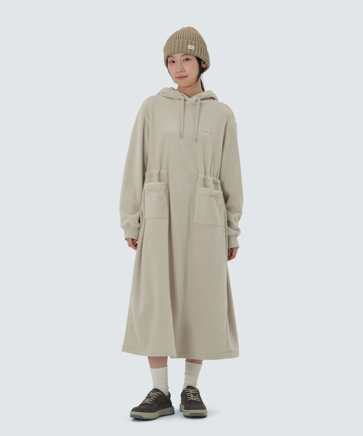 스노우피크 어패럴(SNOWPEAK APPAREL) 플리스 여성 원피스 (S25WWFOP77) Oatmeal