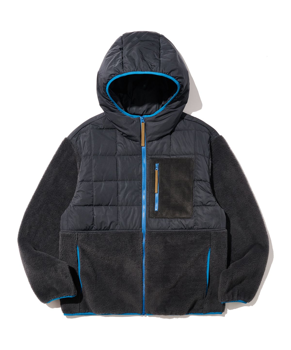 논타입(NONTYPE) QUILTED FLEECE BOMBER (BLACK)