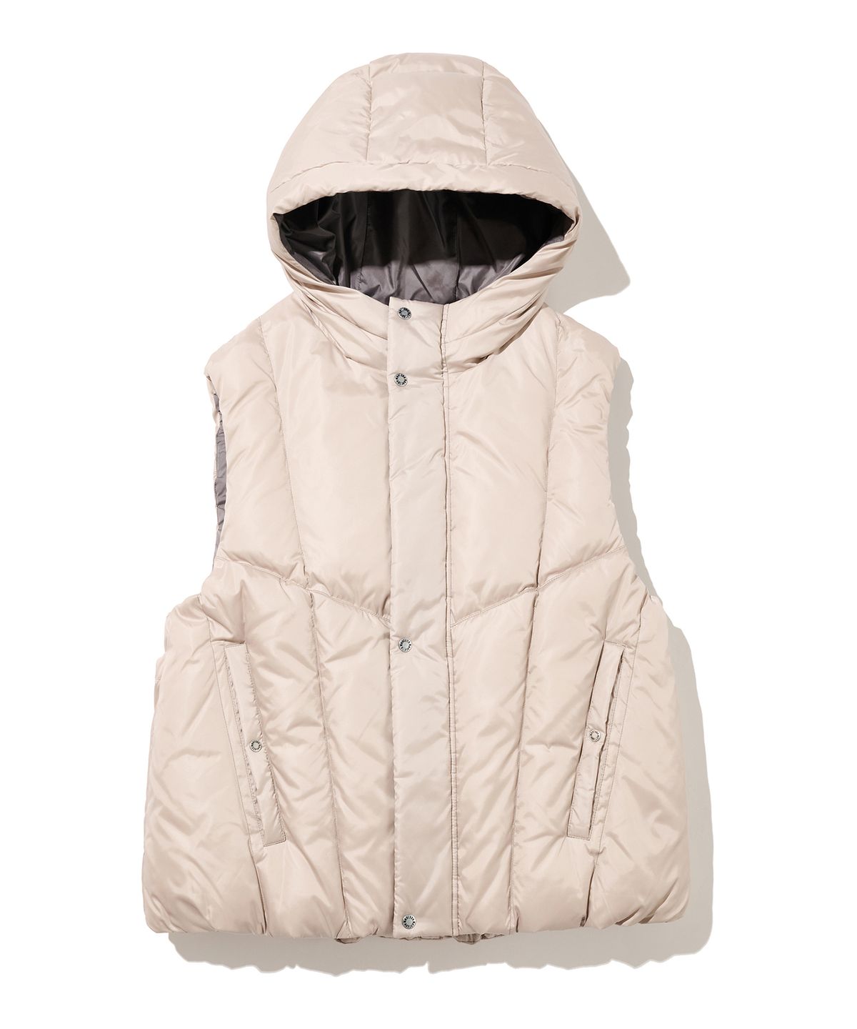 논타입(NONTYPE) NARROW SHELL DOWN VEST (BEIGE)