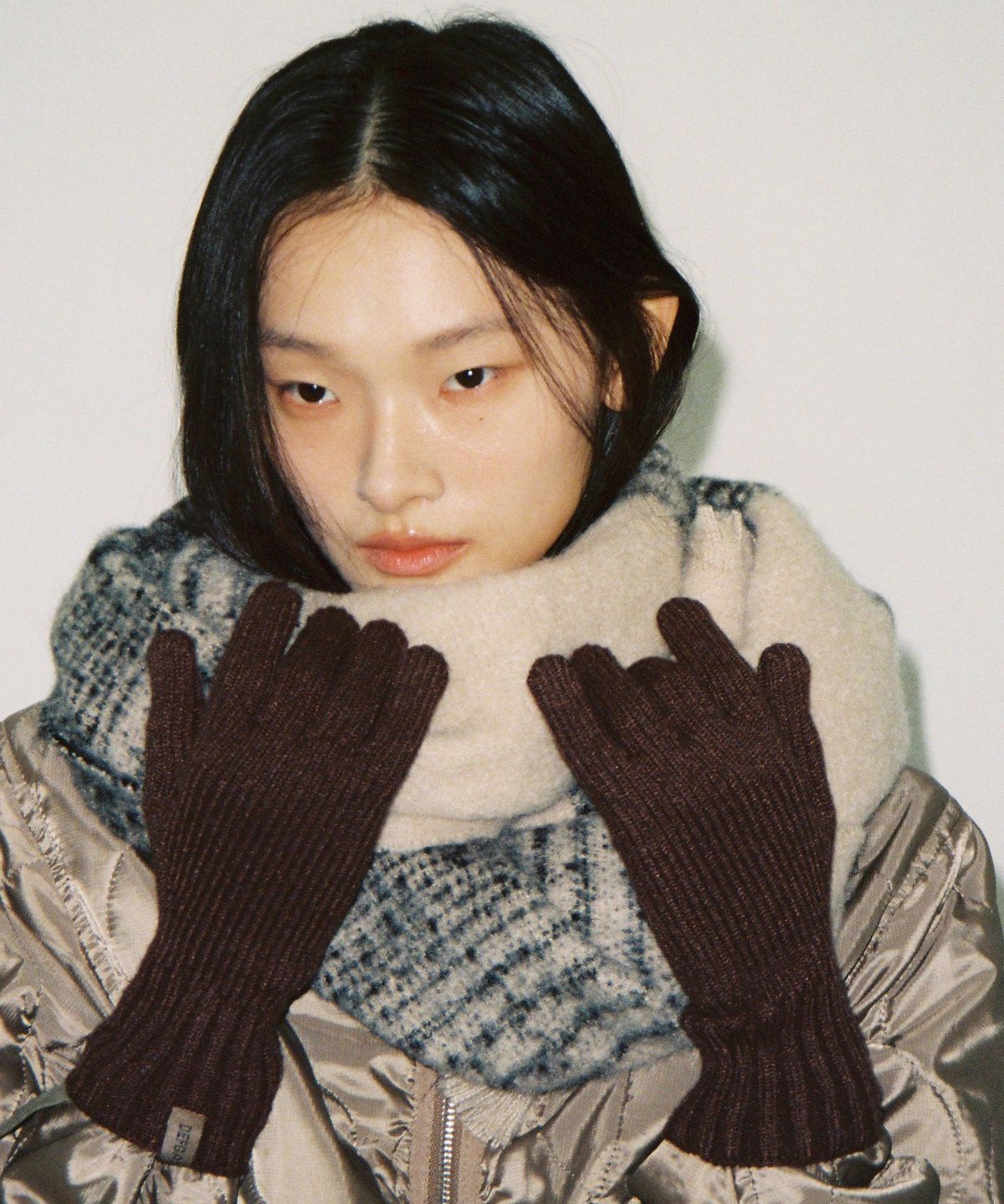 데프가먼츠(DEFGARMENTS) FINGER HOLE KNIT GLOVES [2COLOR]