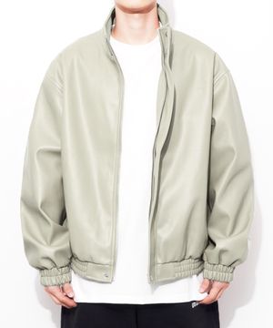 LB Synthetic Leather Hidden Jacket (Cream)