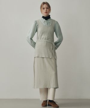 Rube Layered Wool One-Piece SageGreen