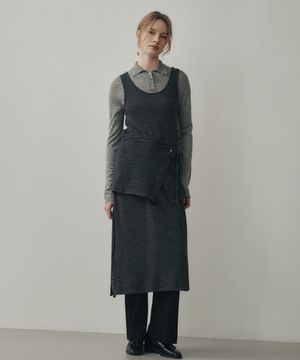 Rube Layered Wool One-Piece Charcoal