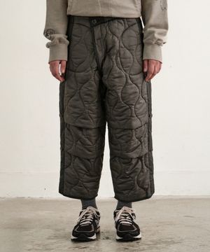 여성 오빌리크 퀼팅 팬츠 (BROWN)