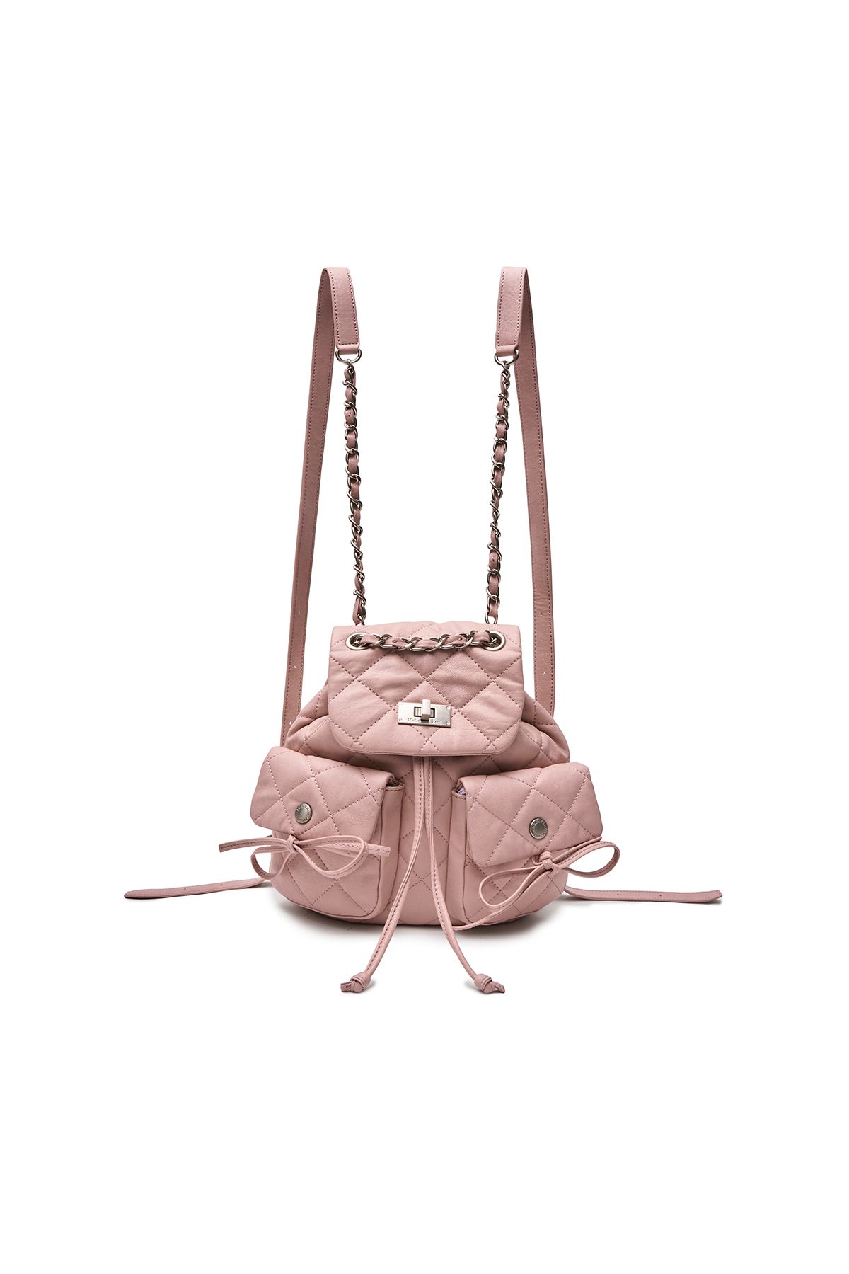MUSINSA公式 | MATIN KIM DOUBLE POCKET QUILTING MINI BACKPACK IN PINK