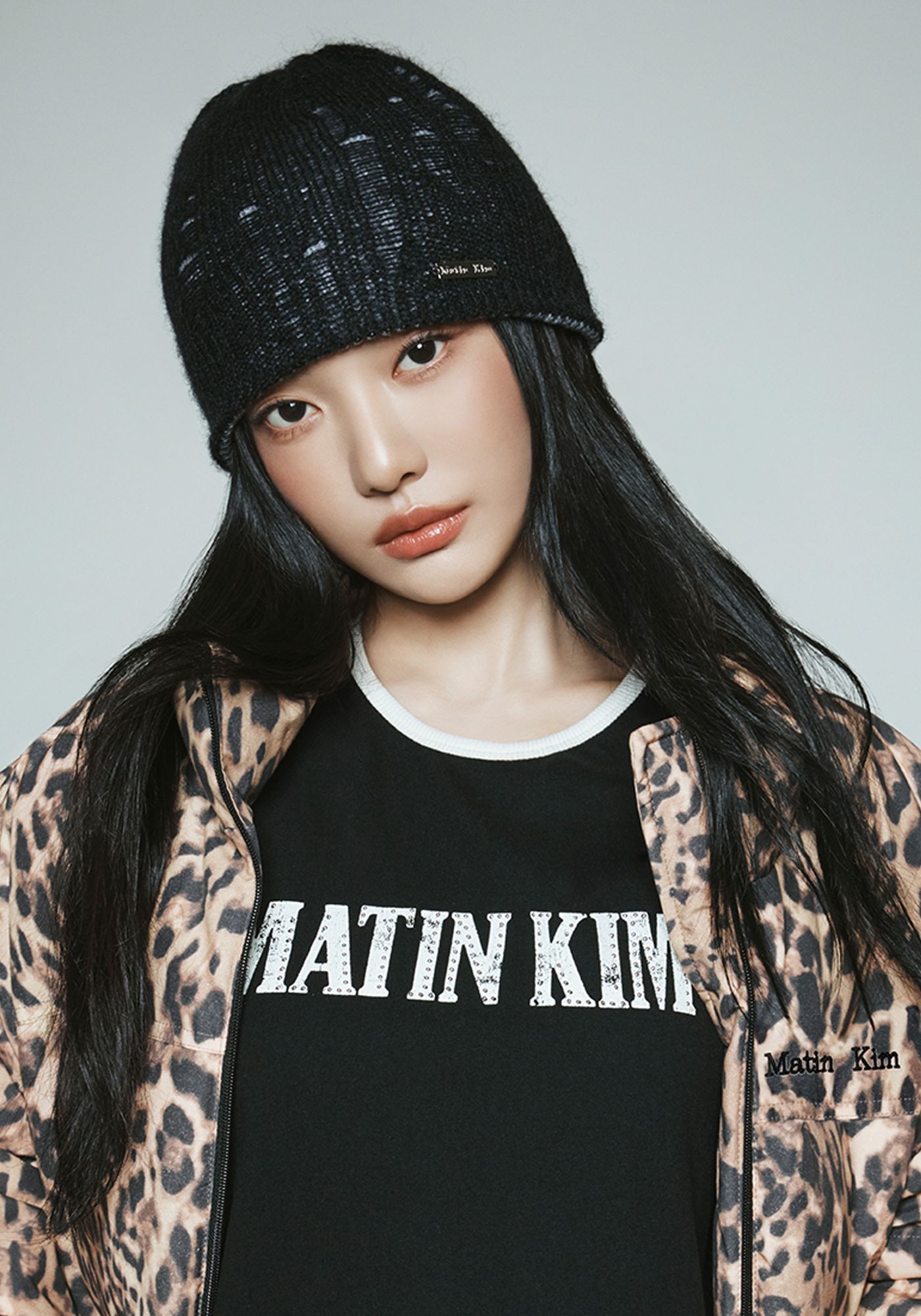 MUSINSA公式 | MATIN KIM VINTAGE LAYER KNIT BEANIE IN BLACK