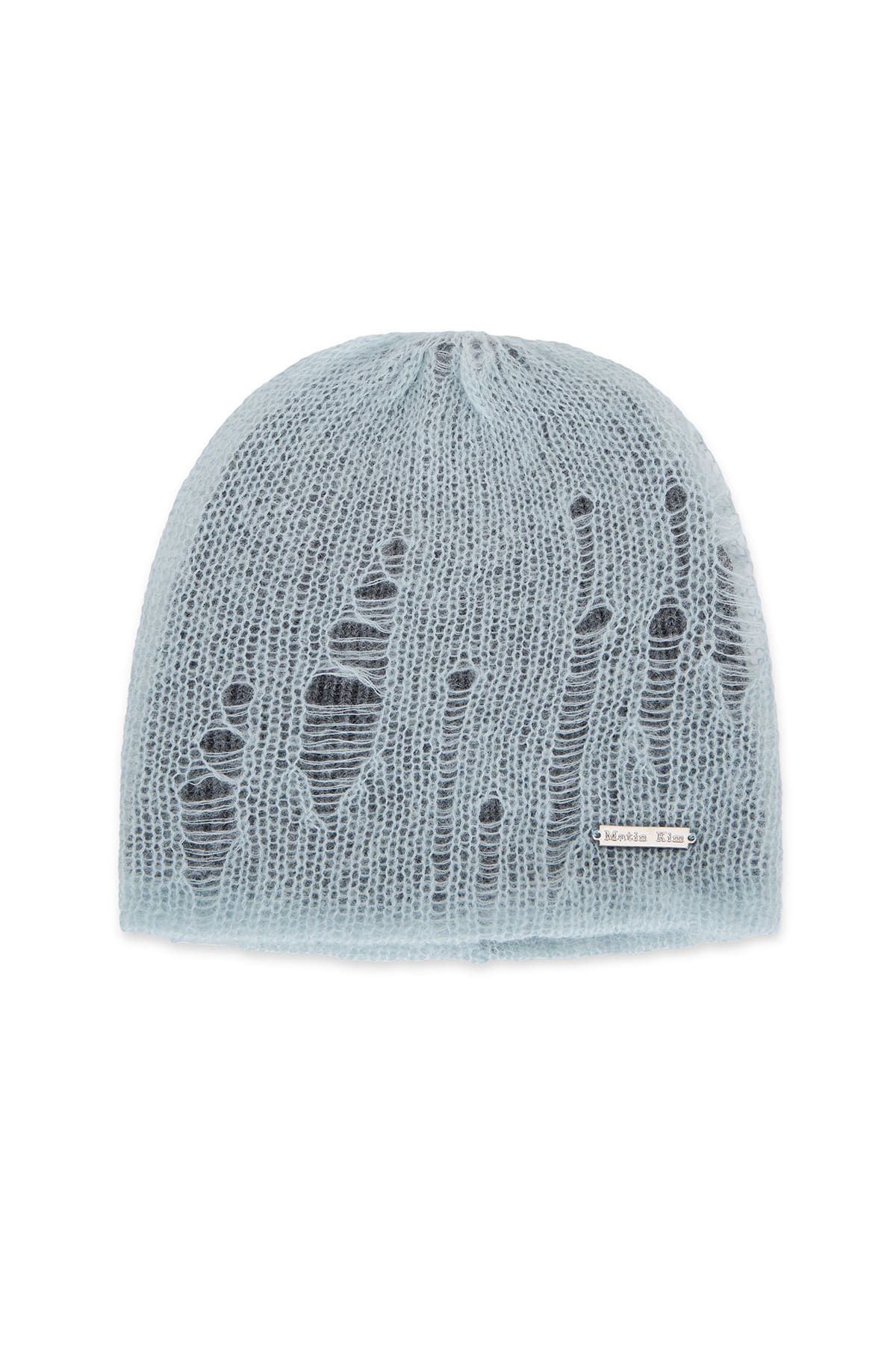 【Matin Kim】韓国人気★ VINTAGE LAYER KNIT ビニー帽 MUSINSA公式 | MATIN KIM VINTAGE LAYER KNIT BEANIE IN LIGHT BLUE