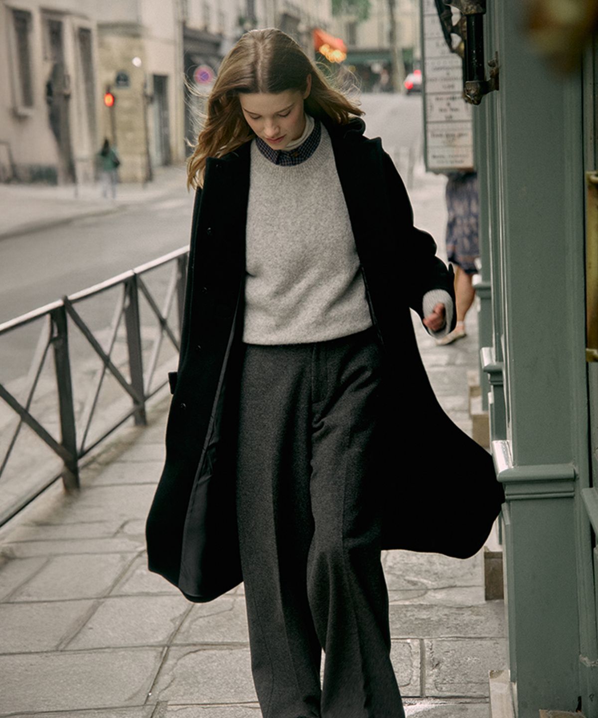 르메메(LEMEME) Wool Blended Chiot Pants Charcoal