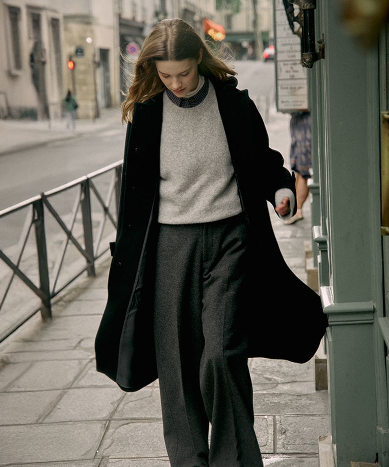 Wool Blended Chiot Pants Charcoal
