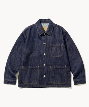 Selvedge Work Jacket (Mid Indigo)