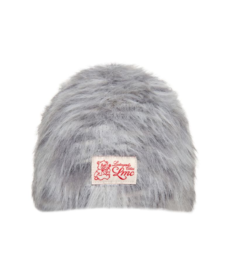 HAIRY UNCUFFED BEANIE heather gray
