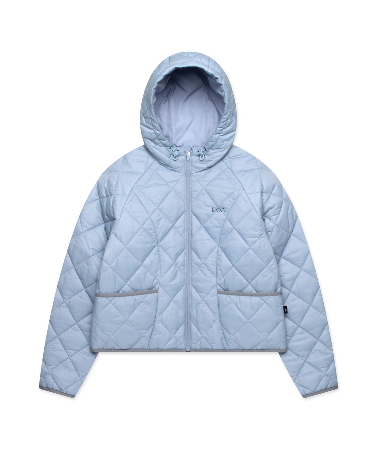 엘엠씨(LMC) WM OG QUILTED HOODIE JACKET ash blue