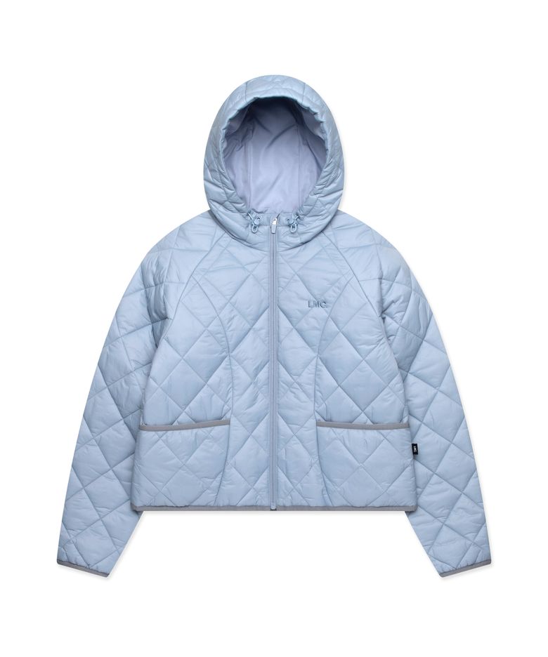 WM OG QUILTED HOODIE JACKET ash blue