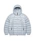 OVAL GLOBE LIGHT WEIGHT HOODED DOWN JACKET light gray