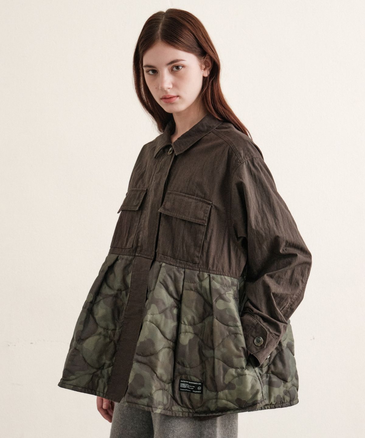 힐리먼트(HELEMENT) 여성 오페라 패딩 자켓 (D/KHAKI)