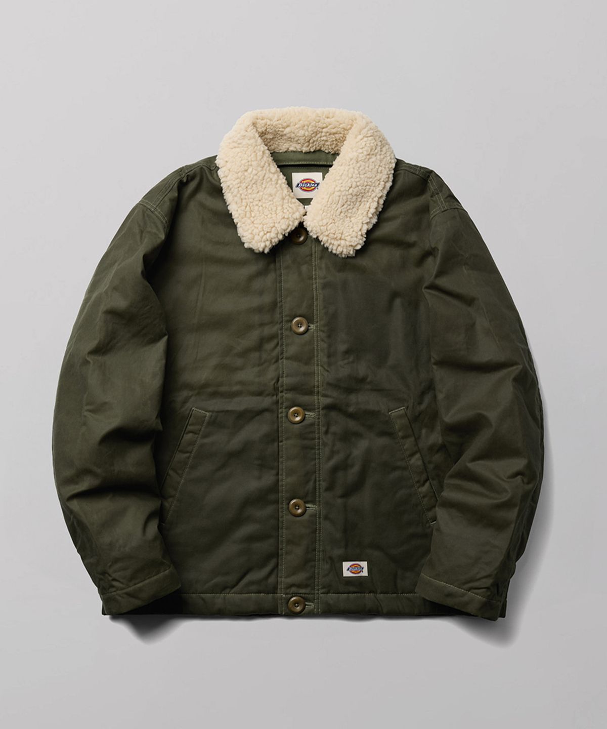 디키즈(DICKIES) 캔버스 왁스 재킷 Military Gray