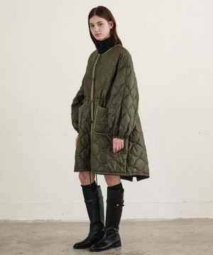 여성 벨루치 퀼팅 코트 (KHAKI)