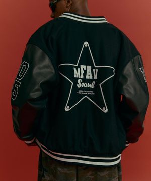 스타그라운드 바시티 자켓 블랙