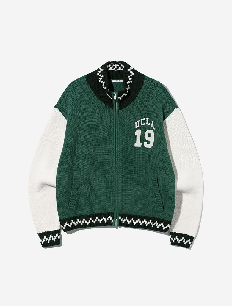 남녀공용 1919 UCLA 니트 바시티 점퍼[GREEN](UB9GD43)