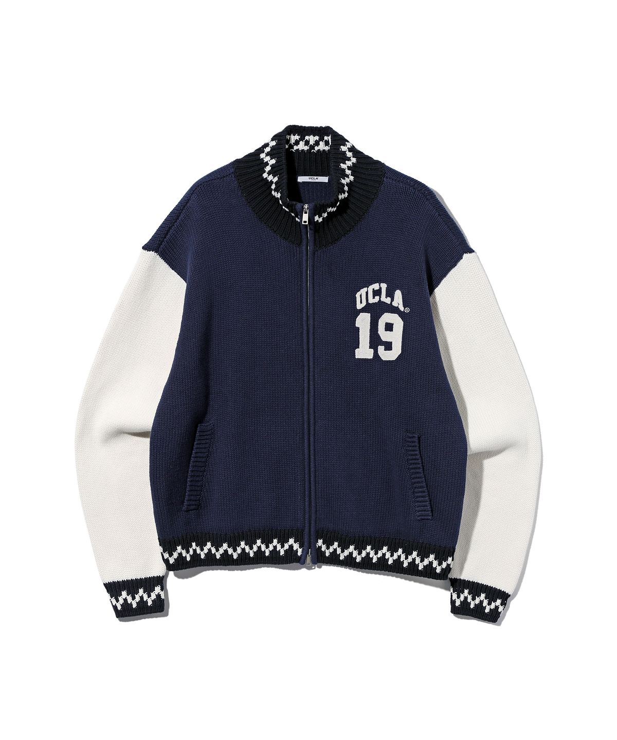유씨엘에이(UCLA) 남녀공용 1919 UCLA 니트 바시티 점퍼[NAVY](UB9GD43)