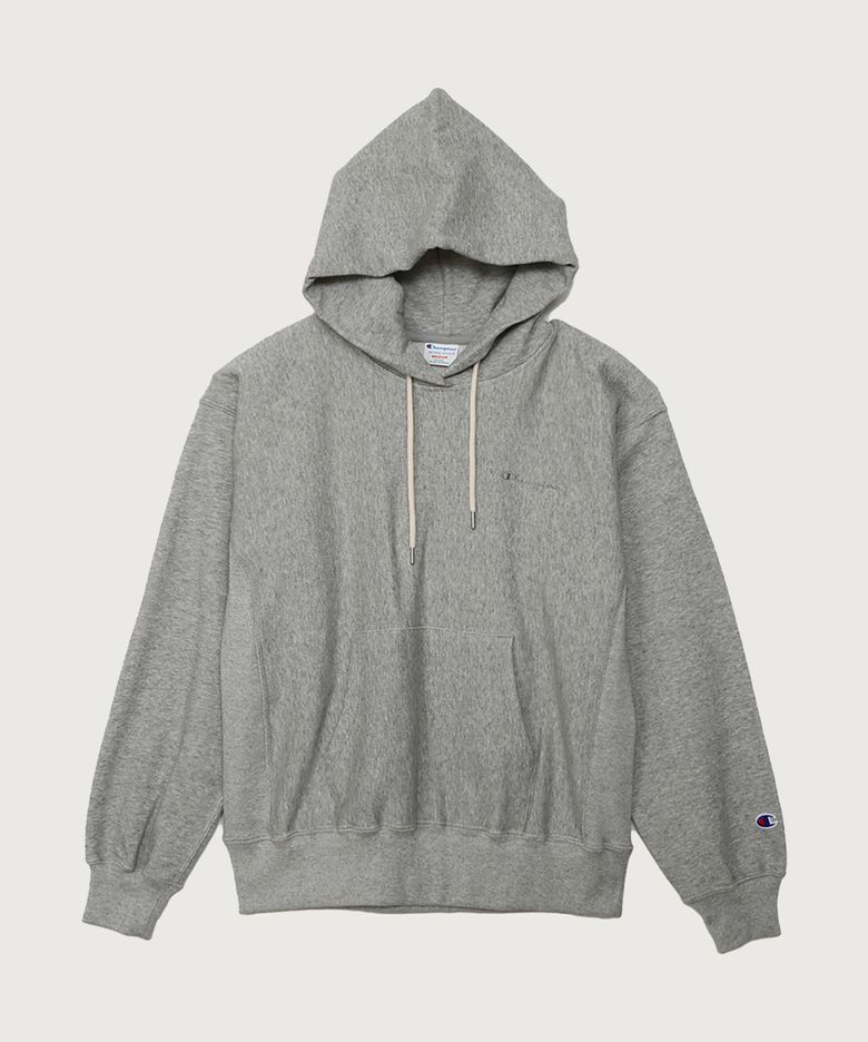 여성 리버스위브 스몰 로고 루즈핏 후드 티셔츠 Oxford Grey