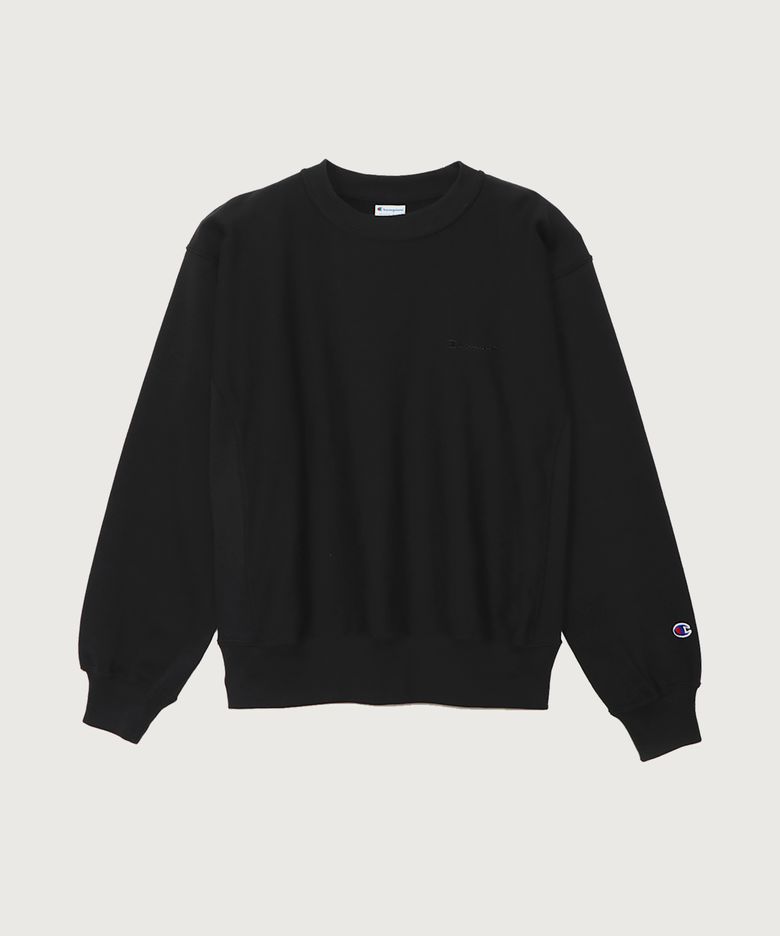 여성 리버스위브 루즈핏 크루넥 스웨트셔츠 Off Black