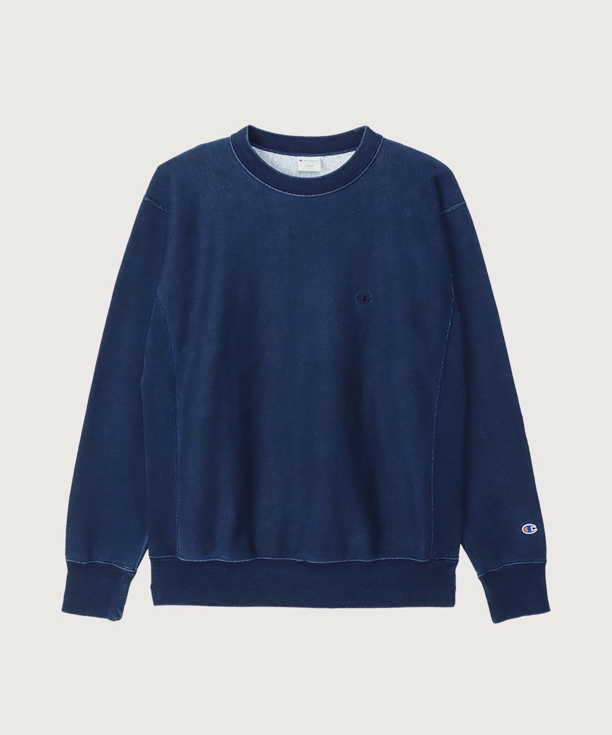 챔피온(CHAMPION) 리버스위브 루즈핏 스티치 크루넥 스웨트셔츠 Indigo