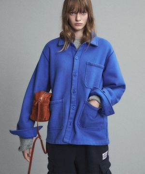 WASHED HEAVYWEIGHT FRENCH JACKET BLUE
