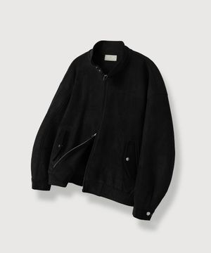 윌리엄 스웨이드 해링턴 자켓_Black