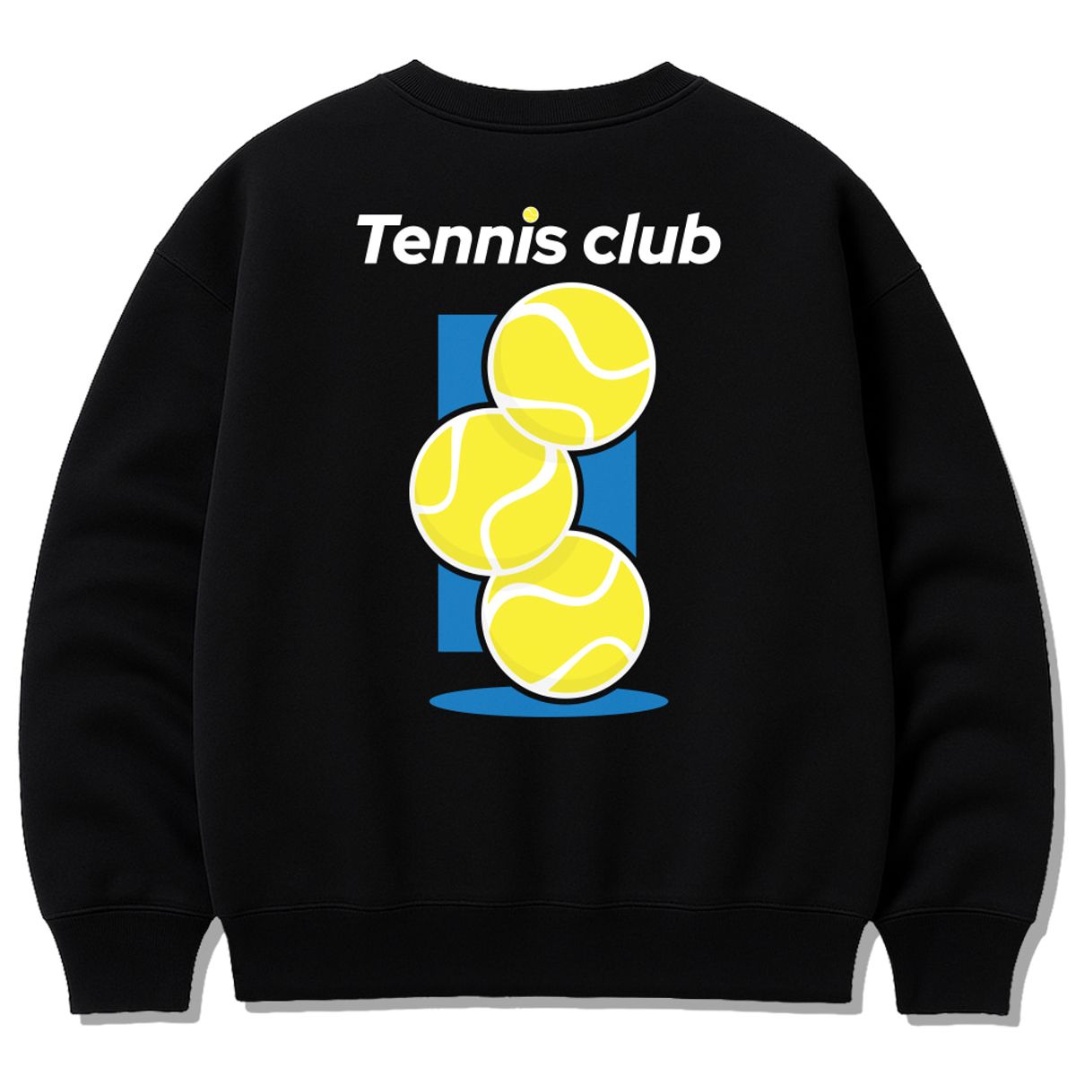 스플래시코드(SPLASHCODE) 헤비 크루넥 맨투맨 블랙 - 테니스 클럽 블루(Tennis Club Blue)