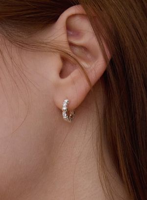 [실버925] 루체 버블 원터치 귀걸이