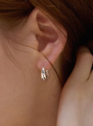 [실버925] 누비아 트위스트 귀걸이